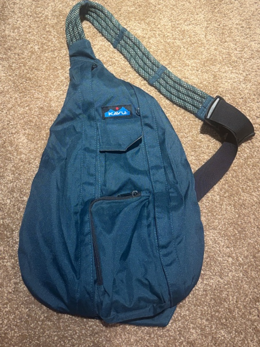 KAVU Teal Rope Sling Bag